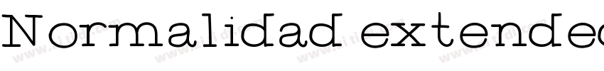 Normalidad extended字体转换